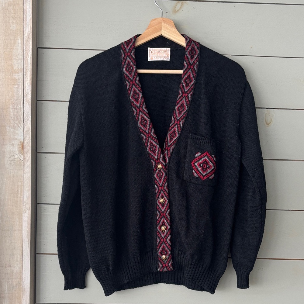 🖤 Vintage 1970’s Pendleton Wool Cardigan – Size Small – Made in USA